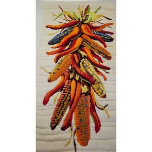 VTG Monarch Horizons Chili Pepper Corn Longstitch Needlepoint Kit LS192 COMPLETE